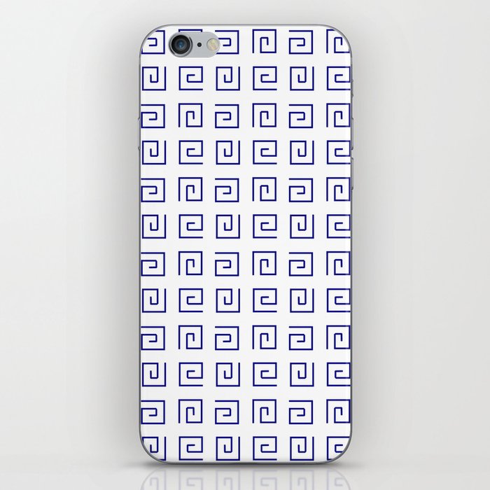 Antic pattern 21- roman or greek pattern - blue iPhone Skin