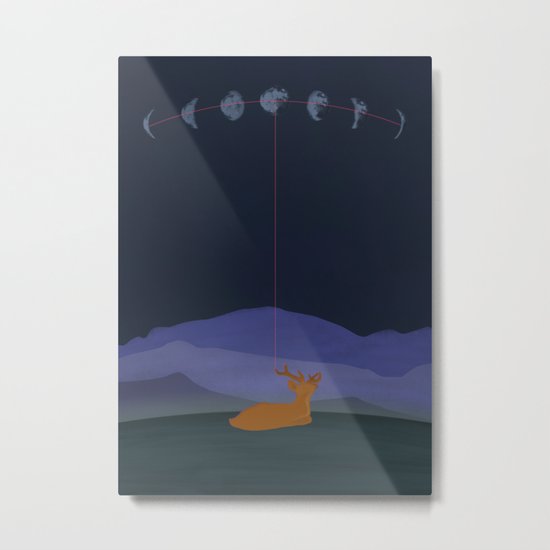 Lunatic Deer Metal Print