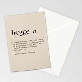 Hygge Definition Stationery Card