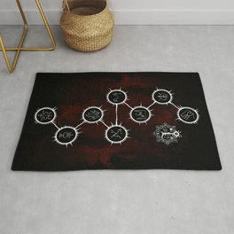 Path of Suns on Red-Rotated Rug