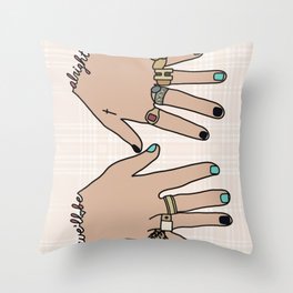 h. styles hands Throw Pillow