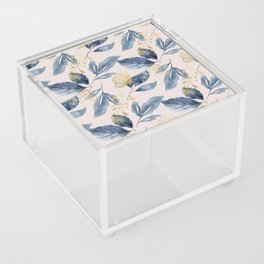Elegant Watercolor Floral Pattern Acrylic Box