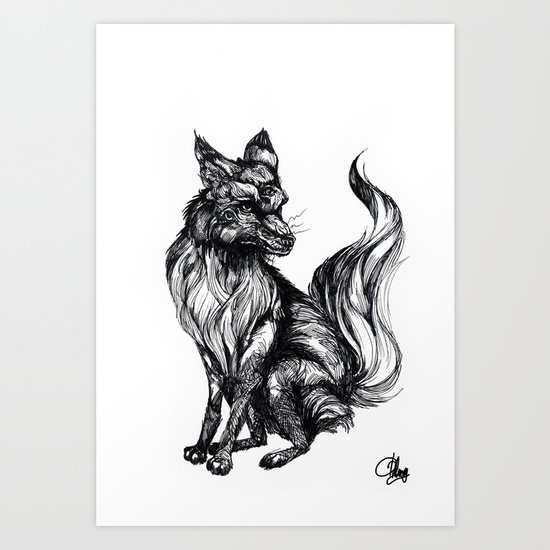 Foxy Two Art Print