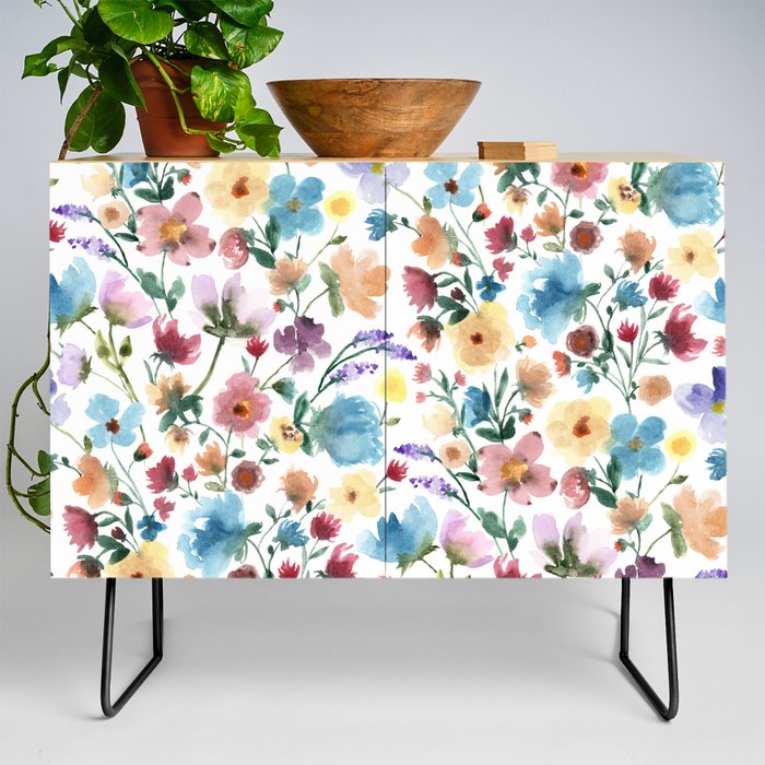 Dramatic flowers Credenza