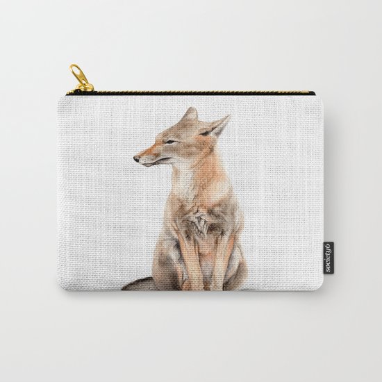 Fox Watercolor Carry-All Pouch