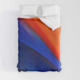 Bright orange and blue Duvet Cover