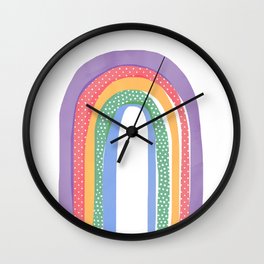 Pride Painted Rainbow Wall Clock