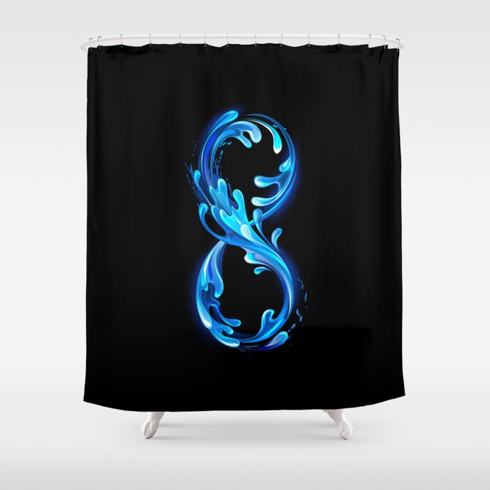 Infinity of Cold Water Shower Curtain