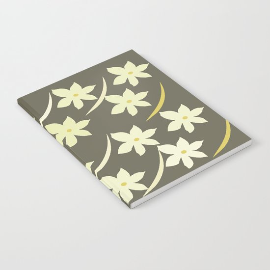 Golden Flower Abstract Notebook