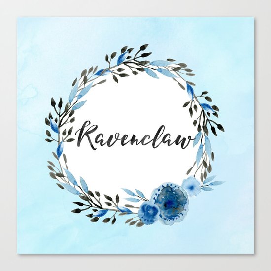 HP Ravenclaw in Watercolor Canvas Print