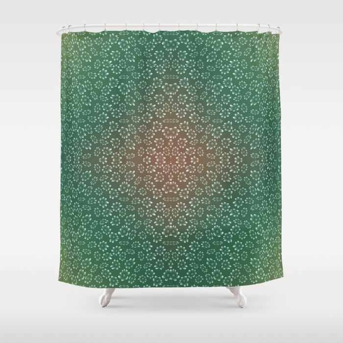 Bohemian Meditation Space Forest Shower Curtain