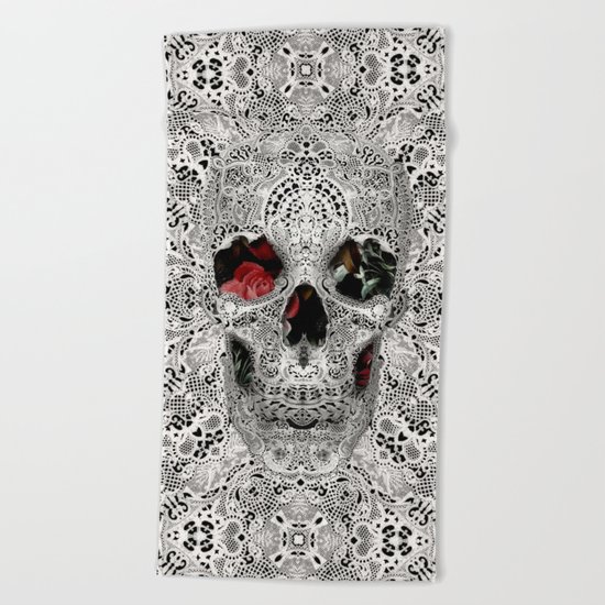 Lace Skull Light Beach Towel
