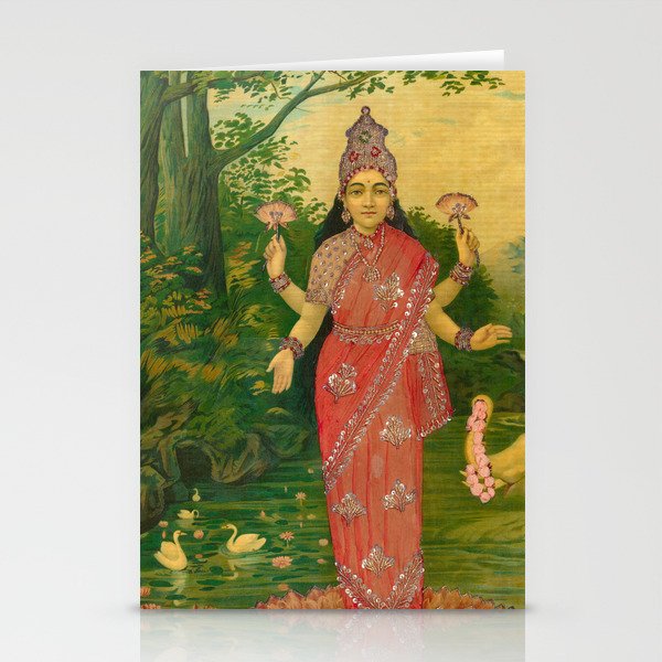 Lakshmi by Raja Ravi Varma Stationery Cards
