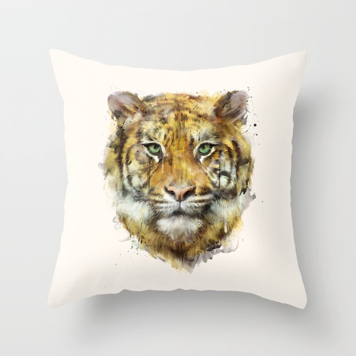 Tiger // Strength Throw Pillow