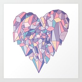 crystal heart ♥ Art Print