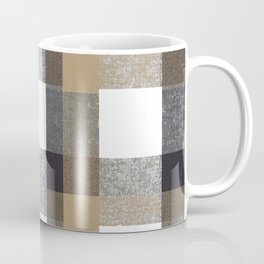 White Plaided Pattern Coffee Mug