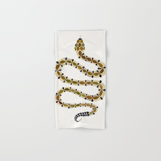 Olive Serpent Hand & Bath Towel