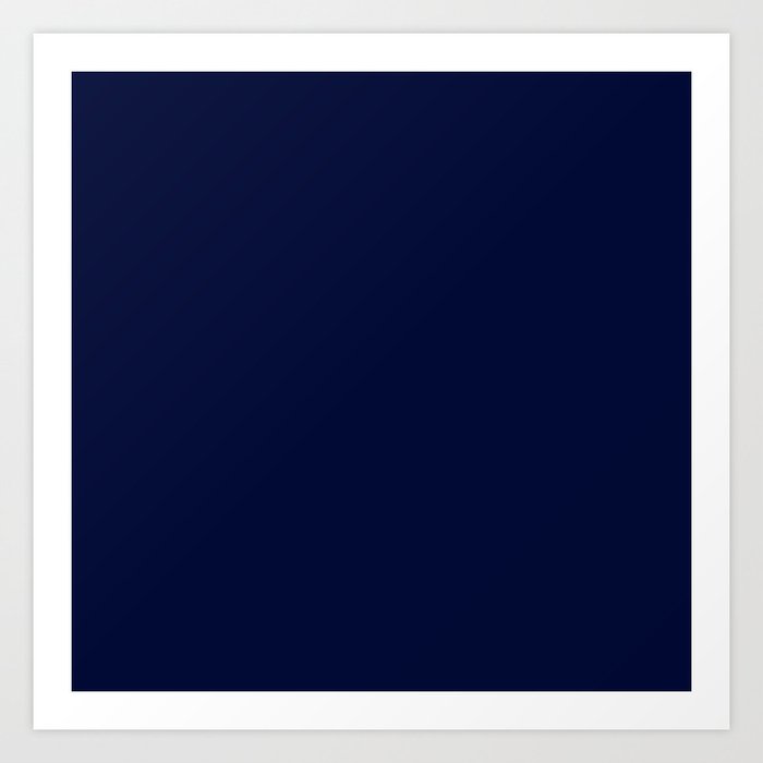 Simply Navy Solid Navy Deep Blue Dark Blue Art Print