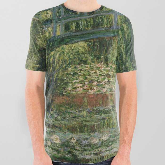 Claude Monet - Japanese Footbridge All Over Graphic Tee