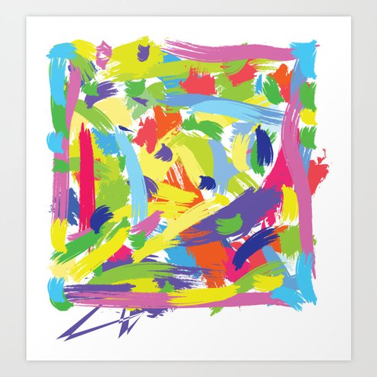 Color brush Art Print
