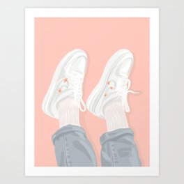 flower shoes Art Print