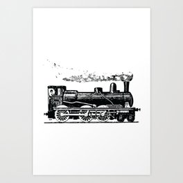 Vintage European Train Art Print