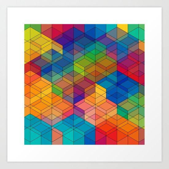 Cuben Intense No.2 Art Print