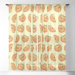 Peaches All Over Sheer Curtain
