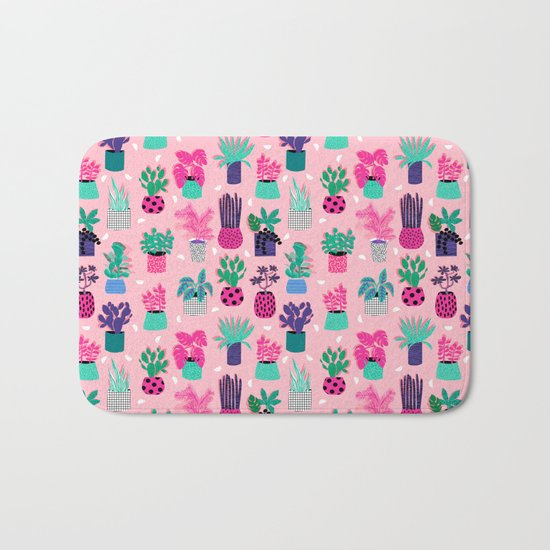 M'kay - southwest cactus desert trendy 90s bright neon 80s style retro classic Bath Mat