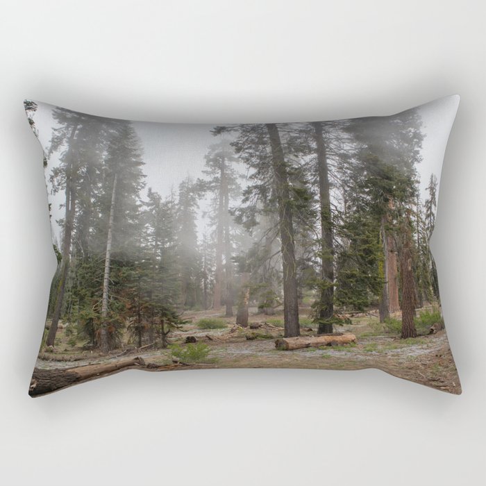 Fog Rolls - Sequoia Park, California Rectangular Pillow