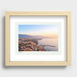 Sunset in Sorrento Italy Recessed Framed Print