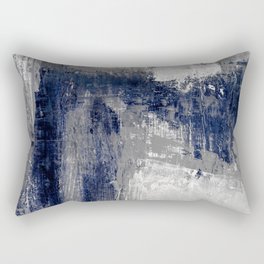 Navy gray abstract Rectangular Pillow