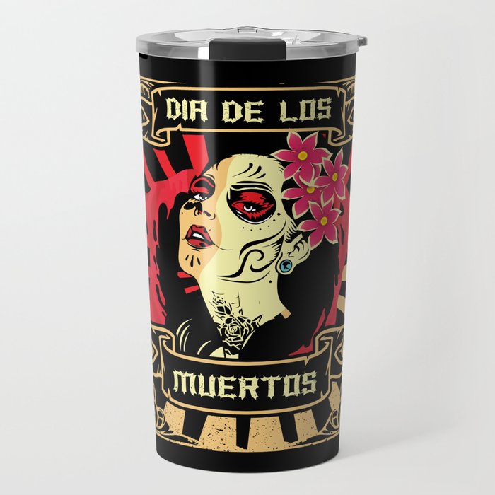 Mexican Lottery La Catrina Muertos Day Of Dead Travel Mug