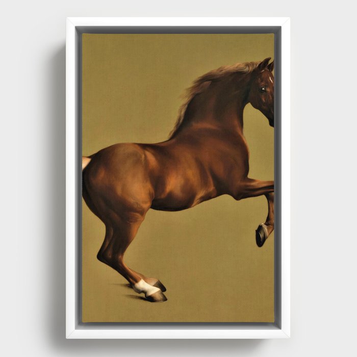 Classical Masterpiece Circa 1762 Racehorse Whistlejacket Rearing Up by George Stubbs Framed Canvas