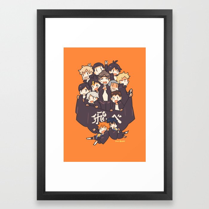 Haikyuu!! Karasuno Team Framed Art Print