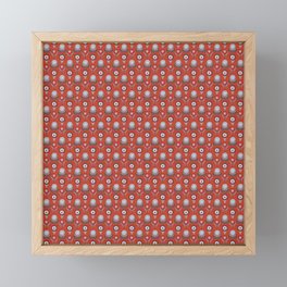 Nordic Christmas Flowers - Red Framed Mini Art Print