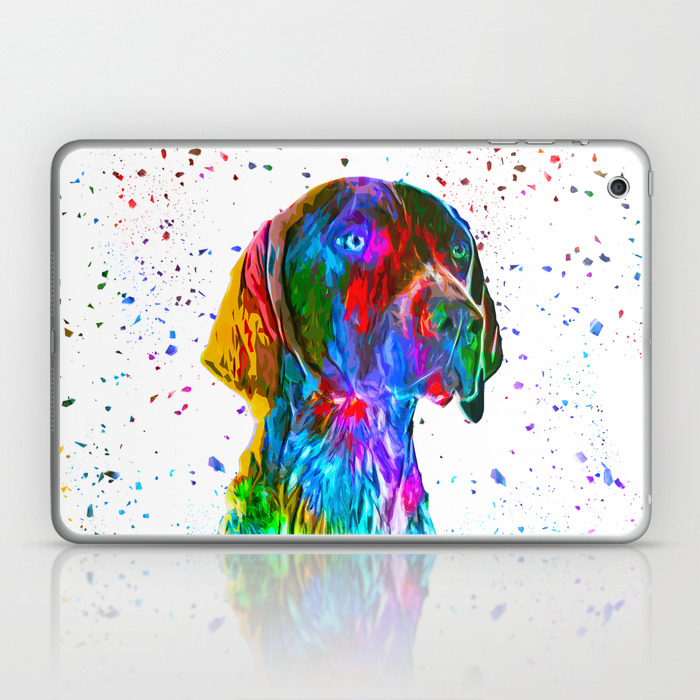 German Shorthaired Pointer Low Poly Laptop Ipad Skin By