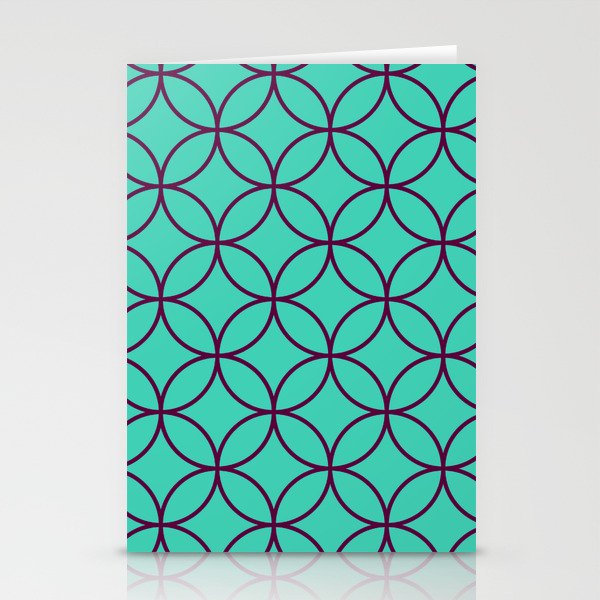Intersecting Circles 4 Stationery Cards