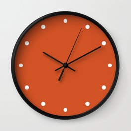Wall clock dots orange Wall Clock