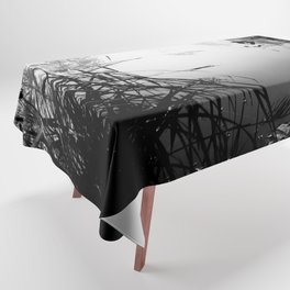 dreamy stream in black and white Tablecloth
