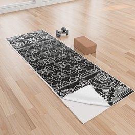 Bandana Inspired Pattern | Black and White Yoga Towel