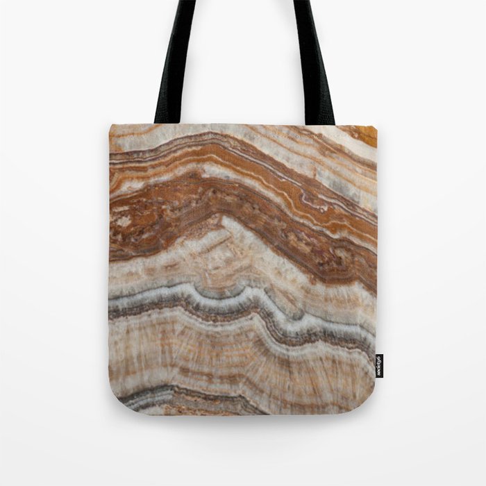 Copper Agate Geode Rock Tote Bag