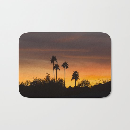 Palm Tree Sunset Bath Mat