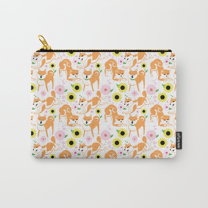 Spring Shiba Carry-All Pouch