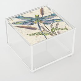 ""Dragonflies and Cattails" Acrylic Box