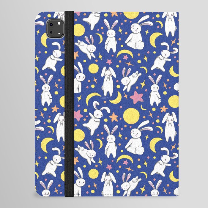 Moon Bunny (Blue) iPad Folio Case