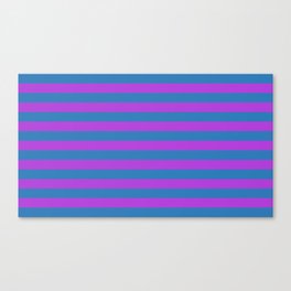 Blue and Purple Stripes Canvas Print