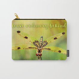Dragonfly ~ Quote Leave Ordinary Behind ~ Ginkelmier Inspired Carry-All Pouch