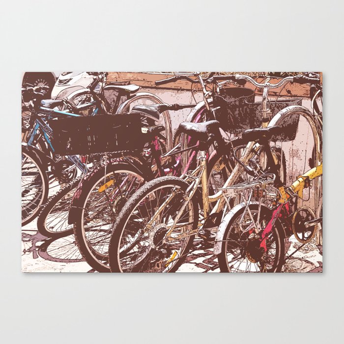 Bicycle - pop Canvas Print