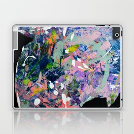 Dream State: A black and neon painting by Alyssa Hamilton Art Laptop Skin